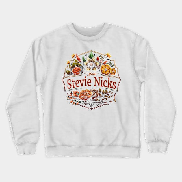 Stevie Nicks Flower VIntage Crewneck Sweatshirt by Itulah Cinta